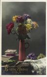 Bluht - Blumen - Tonwaren-Vase - CPA