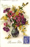 Bluht - Blumen - bunten Blumenstrauss - CPA