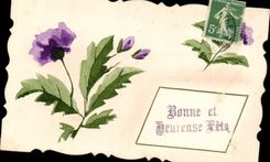 Blumen - Blumen - ausgebogte Rander - CPA