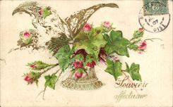 Bluht - Blumen - victorian Vase - CPA Schmetterlings-Schmetterling