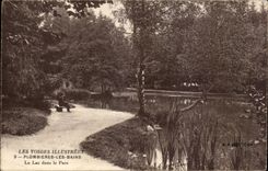 CPA Plombieres les Bains the lake in the park