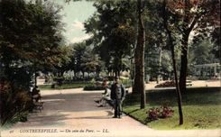 CPA Contrexeville a corner of the park