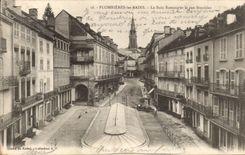 CPA Plombieres baths the Roman bath and the street Stanislas