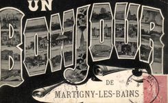 Martigny les Bains - a Hello - Souvenir - CPA