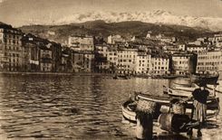 Corsica - High Corsica - Corsica - Bastia - the Old Port - CPA Woman nice shot