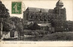Pont l'Eveche - the Church - Normandy - CPA