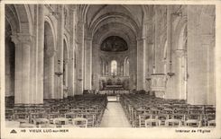 CPA alter Luc auf binnenlandischem Meer der Kirche