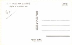 CPA Luc auf Meer die Kirche und die alte Frau ragen hoch