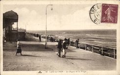 CPA Luc on sea the dam and the beach