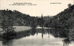 CPA Thury Harcourt edges of the flowering ash the Bunel rock