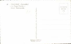 CPA Deauville bluhte Strand-Normandie-Hotel