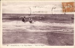 CPA Deauville der Strand bluhte in vagem das Kanu