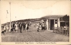 CPA Deauville Strand bluhte den Weg auf den Brettern