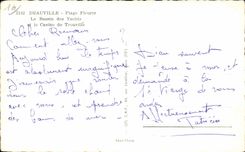 CPA Deauville bluhte Strand das Bassin der Yachten und das Kasino von Trouville