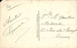 Deauville - der gebluhte Strand - CPA