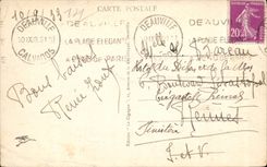 Deauville - gebluhter Strand - CPA