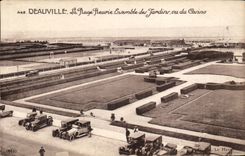 Deauville - der gebluhte Strand - zusammen der Garten - CPA