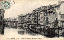 Castres - Left Bank and Old Houses - CPA