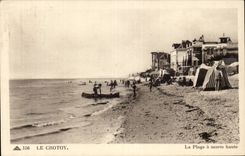 Crotoy - the Beach has high tide - CPA