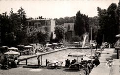 CPSM Saint Maur of the Pits the swimming pool Sadoux Lepine with the bridge of Chennevieres