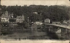 CPA De La Varenne a Champigny e chaetau de l'etape et les coteaux Vue prise de la Varenne Saint Hilaire