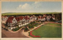 CPA Cabourg Panorama und Garten