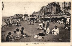 CPA Cabourg der Strand