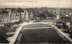 Cabourg CPA Panorama und Garten