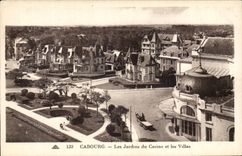 Cabourg CPA Garten des Kasinos und der Landhauser