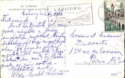 Cabourg CPA Garten des Kasinos und der Landhauser