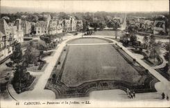 Cabourg CPA Panorama und Garten