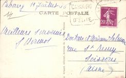 Cabourg CPA der Strand hat steigende Flut