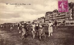 Cabourg CPA the beach Ass Donkey Mule