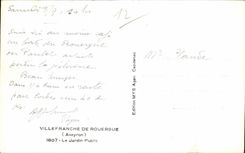 CPSM Villefranche de Rouergue the public garden