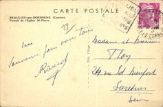 CPA Beaulieu on the Dordogne Gate of the church St Pierre