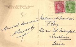 CPA Beaulieu on the Dordogne Apse of the church St Pierre