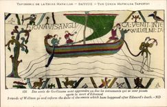 CPA Bayeux Tapisserie of the Mathilde queen Of the friends of Guillaume will learn to the duke events which are master keys