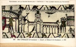 CPA Bayeux Tapestry of Dead the Mathilde queen of Edouard the confessor