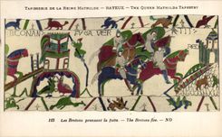 CPA Bayeux Tapisserie of the Mathilde queen the Breton ones escape