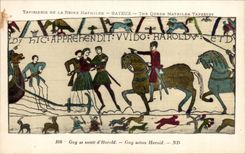 CPA Bayeux Tapisserie of the Guy Queen is seized of Harold