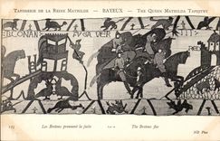 CPA Bayeux Tapisserie de la reine Mathilde Les bretons prennent la fuite