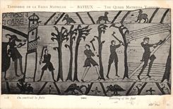 CPA Bayeux TApisserie de la Reine Mathilde On construit la flotte 