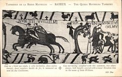 CPA Bayeux Tapisserie of the Queen Mathilde Guy did not go has this invitation