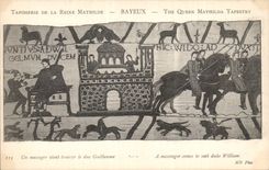 CPA Bayeux Tapisserie of the Mathilde Queen a messenger comes to find the duke Guillaume