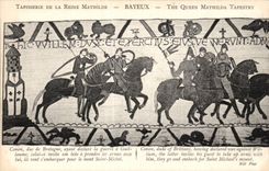 CPA Bayeux Tapisserie of the Queen Mathilde Conan duke of Brittany having declares the war has Guillaume