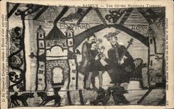 CPA Bayeux Tapisserie of the Mathilde Queen king Edouard the Confessor orders has Harold to go to learn to the duke