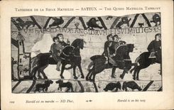 CPA Bayeux Tapisserie of the Harold Queen is in market