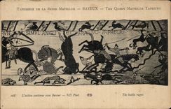 CPA Bayeux Tapisserie of the Mathilde Queen the action continues with fury