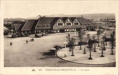CPA Trouville Deauville Train station