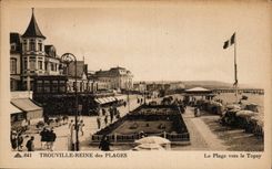 CPA Trouville Queen of the beaches the beach towards Topay